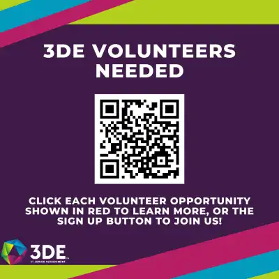QR code for volunteers to scan.